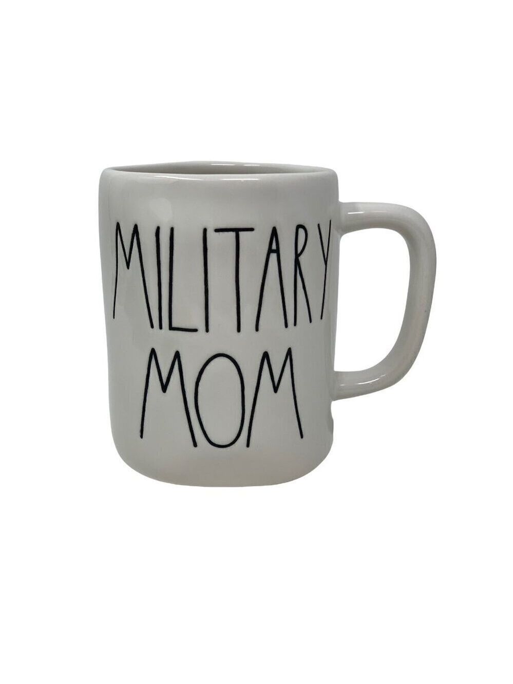 Rae Dunn MILITARY MOM Mug Large Coffee Cup Ceramic Magenta LL Farmhouse Gift